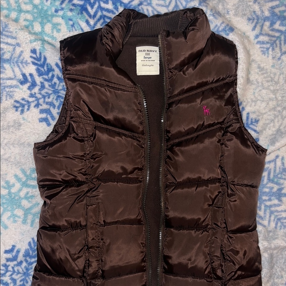 Old Navy Brown Puffer Vest